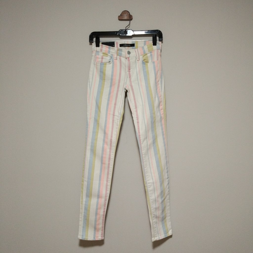 J Brand 910 Stretch Jeans Skinny Leg Candy Stripe
